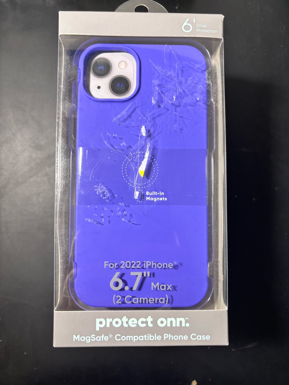Purple Silicone Case for 6.7" iPhone (Built-in Magnets)